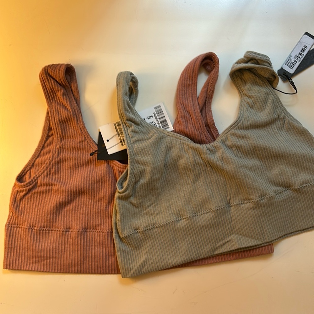 Skims scoop bralette, sea haze and rusty pink, xxs/xs